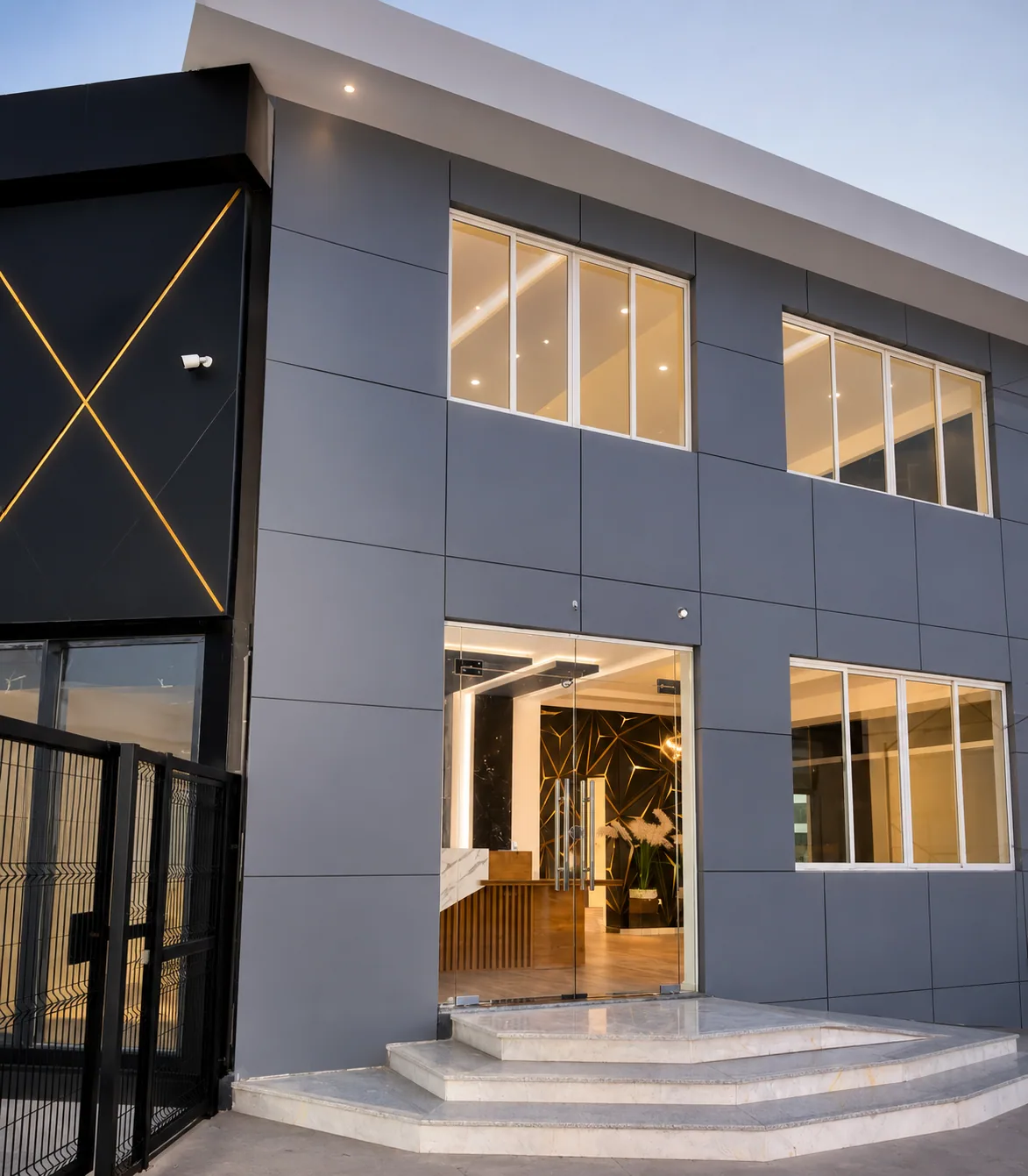Fachada contemporânea do GBC